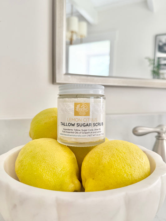 Lemon Citrus Tallow Sugar Scrub