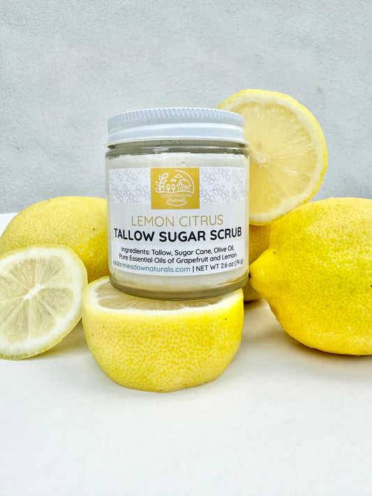 Lemon Citrus Tallow Sugar Scrub