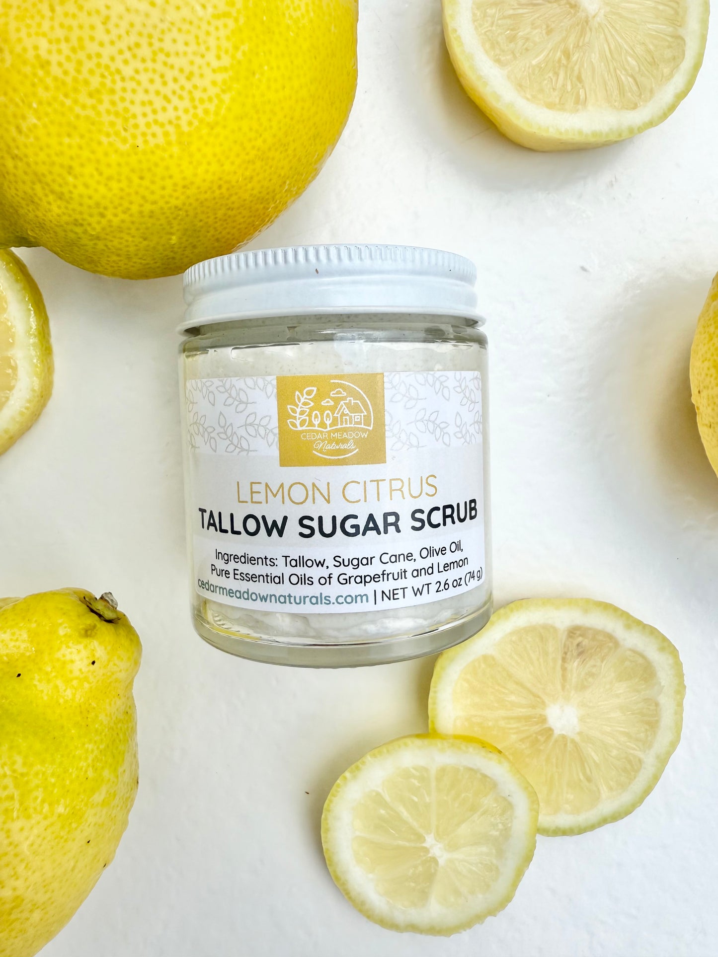 Lemon Citrus Tallow Sugar Scrub