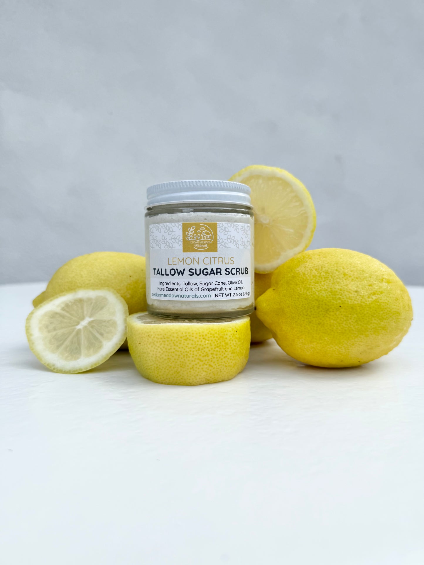 Lemon Citrus Tallow Sugar Scrub
